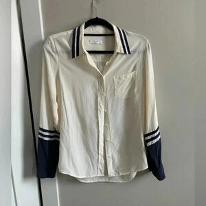 Equipment Silk Button Up shirt Navy Details M